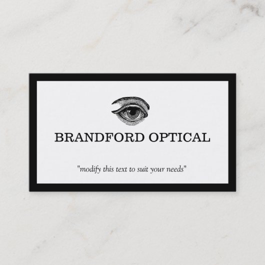 ヴィンテージ眼科眼科検眼医 名刺 (正面)