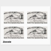 ヴィンテージ眼鏡シール 長方形シール (シート)