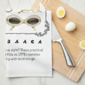 ヴィンテージ眼鏡01 キッチンタオル (四つ折り)