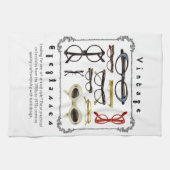 ヴィンテージ眼鏡01 キッチンタオル (横)