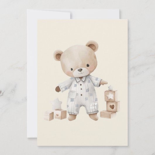 ヴィンテージ着替えベビーシャワー招待状 招待状 (裏面)