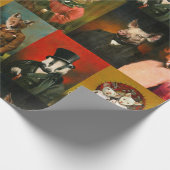 ヴィンテージ着衣動物包み紙 ラッピングペーパー (角)