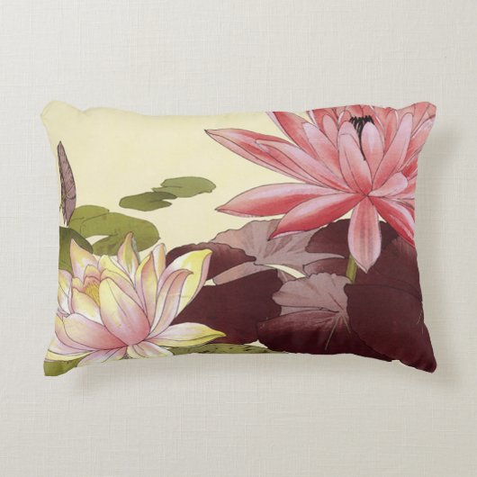 ヴィンテージ睡蓮 アクセントクッション (正面)