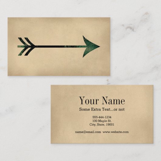 ヴィンテージ矢印の名刺 名刺 (正面/裏面)