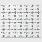 ヴィンテージ矢印線のアート ラッピングペーパー (フラット)