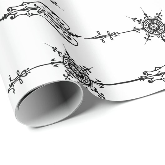 ヴィンテージ矢印線のアート ラッピングペーパー (ロールコーナー)