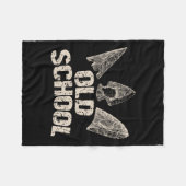 ヴィンテージ矢頭狩り古流弓矢 フリースブランケット (正面(横))