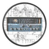 ヴィンテージ短波無線受信機 アイスホッケーパック (正面)