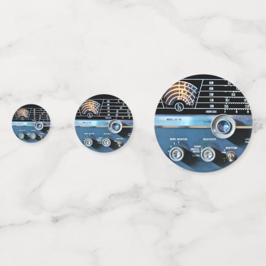 ヴィンテージ短波無線受信機 コンフェッティ (裏面)