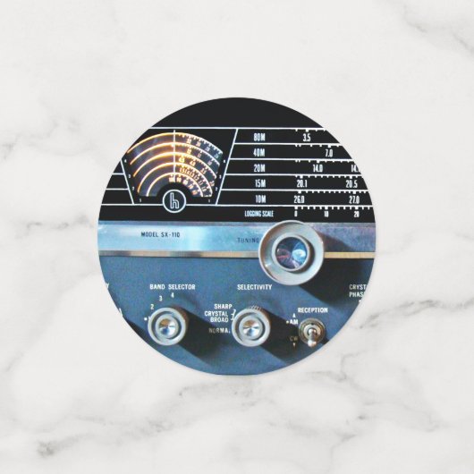 ヴィンテージ短波無線受信機 コンフェッティ (スモール正面)