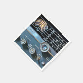 ヴィンテージ短波無線受信機 スタンダードカクテルナプキン (角)