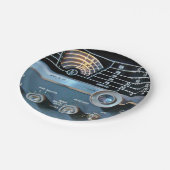 ヴィンテージ短波無線受信機 ペーパープレート (アングル)