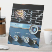 ヴィンテージ短波無線受信機 台座サイン (インサイチュ)