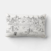 ヴィンテージ短波電波腰枕 ランバークッション (裏面)