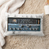 ヴィンテージ短波電波腰枕 ランバークッション (ブランケット)