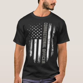ヴィンテージ矯正将校アメリカ国旗 Tシャツ