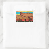 ヴィンテージ石化フォレストアリゾナAZ州ラベル スクエアシール (バッグ)