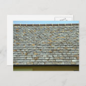 ヴィンテージ石板の屋根瓦と青空 ポストカード (正面/裏面)