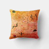 ヴィンテージ石版装飾用クッション クッション (裏面)