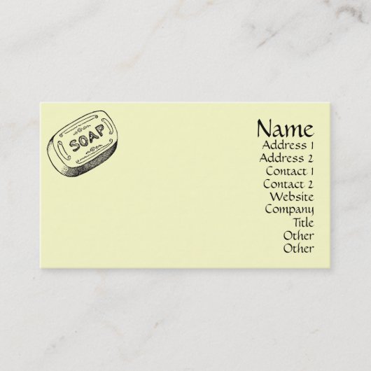 ヴィンテージ石鹸 名刺 (正面)