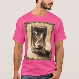 ヴィンテージ砂時計ゴシックスチームパンクアート Tシャツ