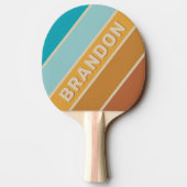 ヴィンテージ砂漠はっきりしたのストライプの虹 卓球ラケット (裏面)