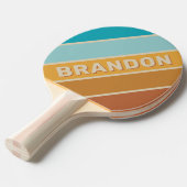 ヴィンテージ砂漠はっきりしたのストライプの虹 卓球ラケット (正面アングル)