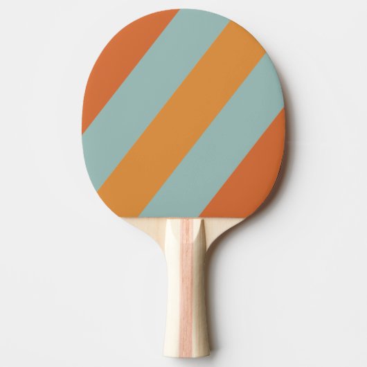 ヴィンテージ砂漠花はっきりしたストライプの 卓球ラケット (正面)