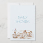 ヴィンテージ砂漠西部の小さなカウボーイ赤ちゃんシャワー 招待状 (裏面)