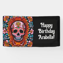 ヴィンテージ砂糖スカルレトロデイオブザデッド誕生日