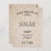 ヴィンテージ砂糖袋 ポストカード (正面/裏面)