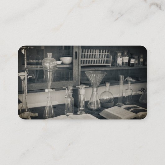 ヴィンテージ研究室科学先生名刺 名刺 (裏面)