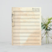 ヴィンテージ破れたブックページ空白のシート音楽10ステージ (スタンド正面)