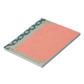 ヴィンテージ破れた紙フローラグリーンオレンジスクラップブック ノートパッド (回転)