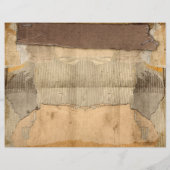 ヴィンテージ破グランジ裂したダンボール廃品仕訳帳ページ (裏面)