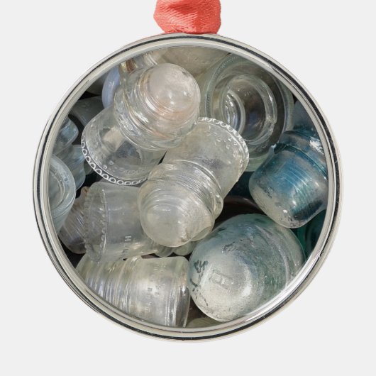 ヴィンテージ碍子 メタルオーナメント (正面)