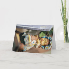 ヴィンテージ磁器のソフトフォーカス人形 カード