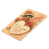 ヴィンテージ磁石付きハート鳥 マグネット (左側)