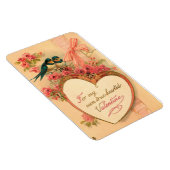 ヴィンテージ磁石付きハート鳥 マグネット (右側)