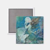 ヴィンテージ磁石付き人魚 マグネット (正面/裏面)