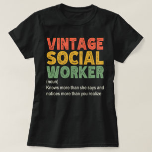 ヴィンテージ社会福祉事業協働おもしろい者 Tシャツ