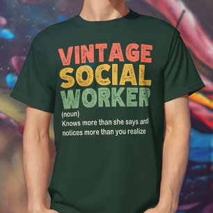 ヴィンテージ社会福祉事業協働おもしろい者 Tシャツ