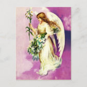 ヴィンテージ祈の天使の宗教復活祭 シーズンポストカード (正面)