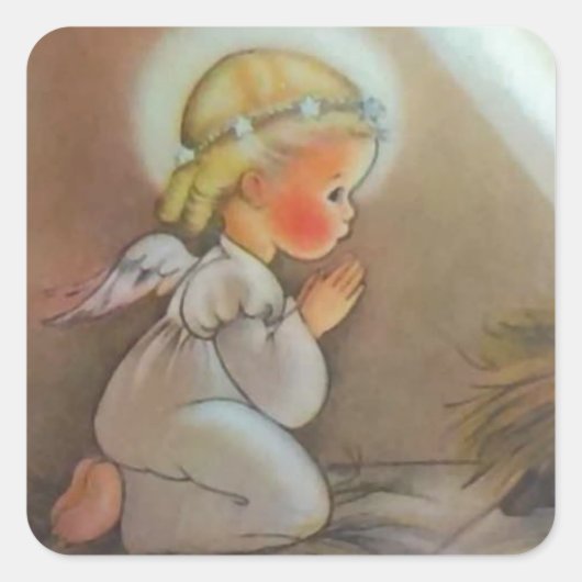 ヴィンテージ祈の天使 スクエアシール (正面)