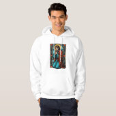 ヴィンテージ祈る宗教的人物ベクターTシャツデザイン パーカ (正面フル)