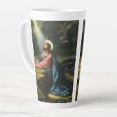 ヴィンテージ祈イエスキリスト カフェラテマグ (左アングル)