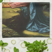 ヴィンテージ祈イエスキリスト キッチンタオル (折り畳み)