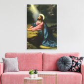 ヴィンテージ祈イエスキリスト キャンバスプリント (インサイチュ (リビング))