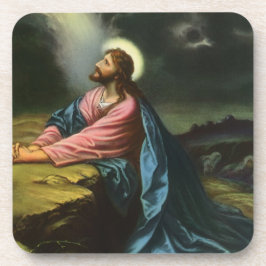 ヴィンテージ祈イエスキリスト コースター