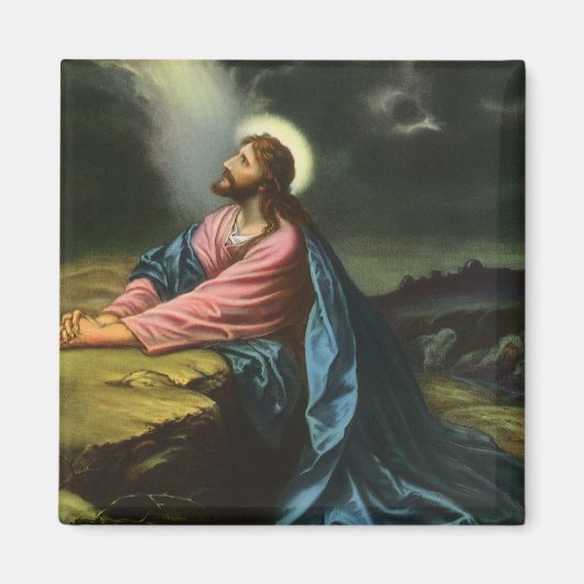 ヴィンテージ祈イエスキリスト マグネット (正面)